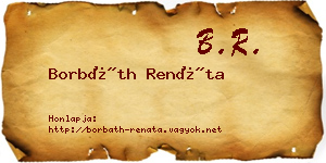 Borbáth Renáta névjegykártya