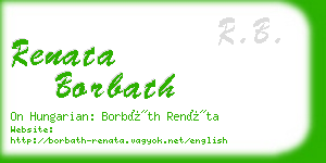 renata borbath business card